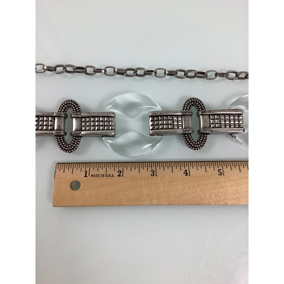 Chico’s Acrylic Rings Chain & Links Adjustable Belt Size OSFM EUC main image 6